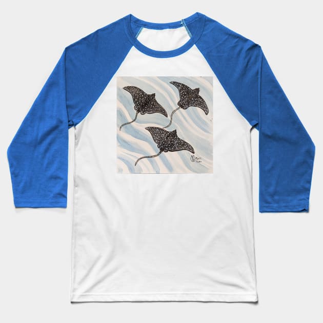 Spotted Eagle Rays Baseball T-Shirt by Matt Starr Fine Art